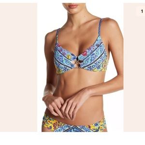 Nanette Lepore Woodstock Bikini Top, Yellow Small